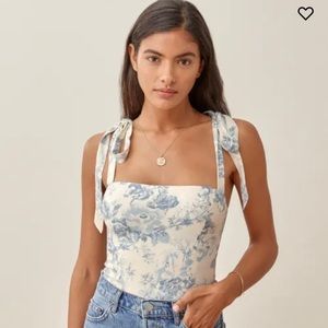 Reformation Ellora Top in Teacup, size 2